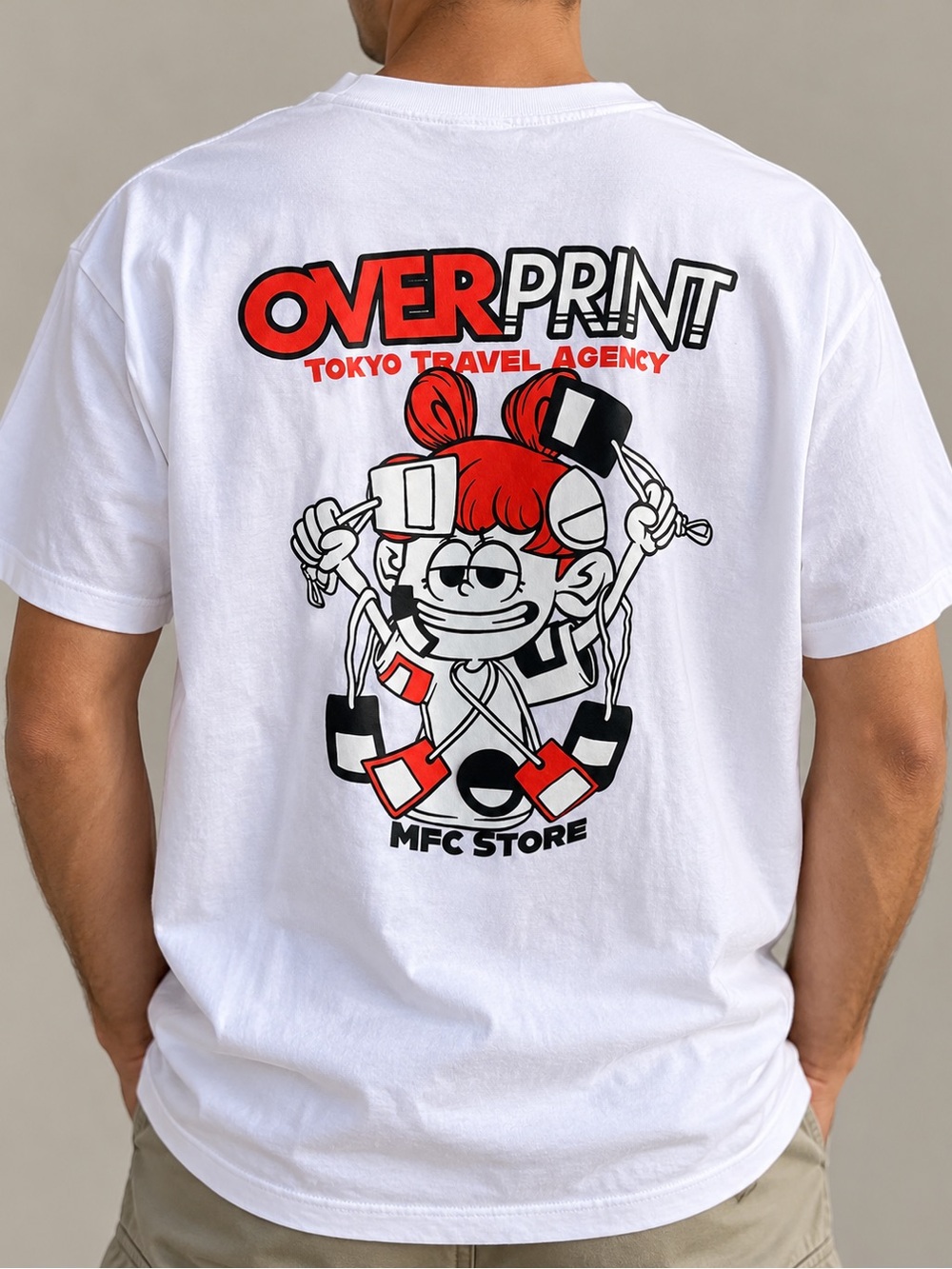 OVERPRINT Tokyo Travel Agency Graphic Tee Japan Streetwear XL